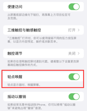 自贡苹果授权维修站分享iPhone轻点无法唤醒怎么办 