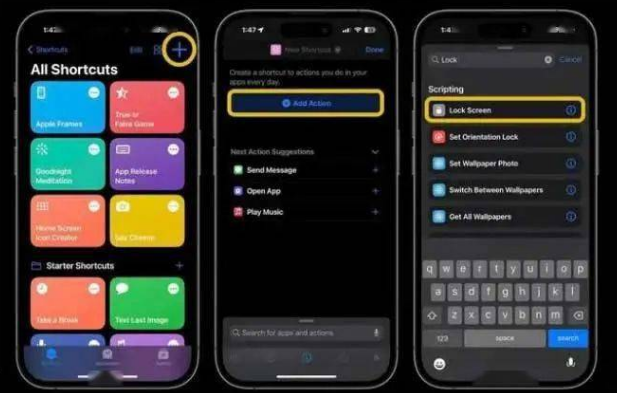 自贡苹果14锁屏维修店分享iPhone14升级iOS16.4后如何创建锁屏快捷方式 
